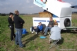 Debriefing en bespreking van de luchtballonvlucht