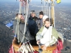 Foto van de bemanning in volle vlucht