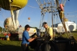 De piloten voor de ballonvaart met de gasballon