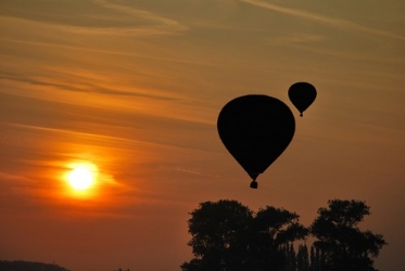 ballonvaart 's avonds voor 6 personen